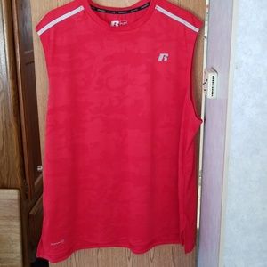 Men's red tank top by Russell